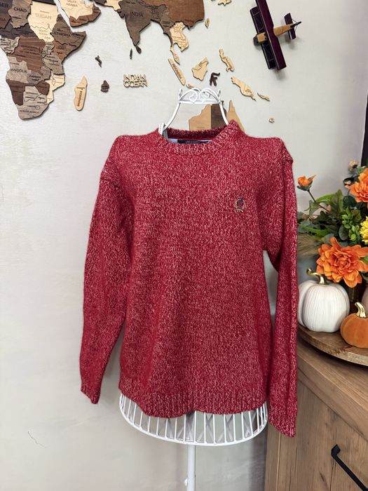 Мъжки пуловер tommy hilfiger l xl л хл вълна и памук
