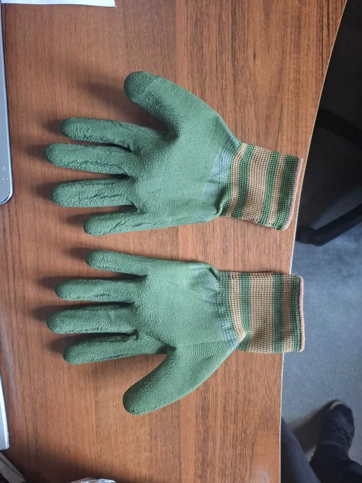 Перчатки плотные оранжевые 300 рабочие в Астане