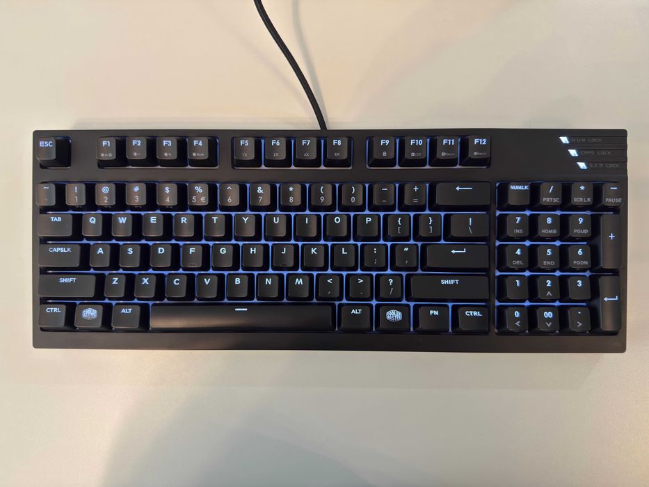 Механична клавиатура Cooler Master MasterKeys Pro M White LED с Cherry MX Brown суичове