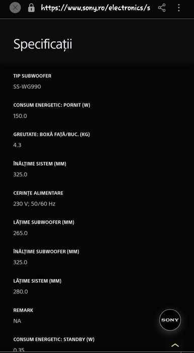Sistem audio Sony MHC-RG440S