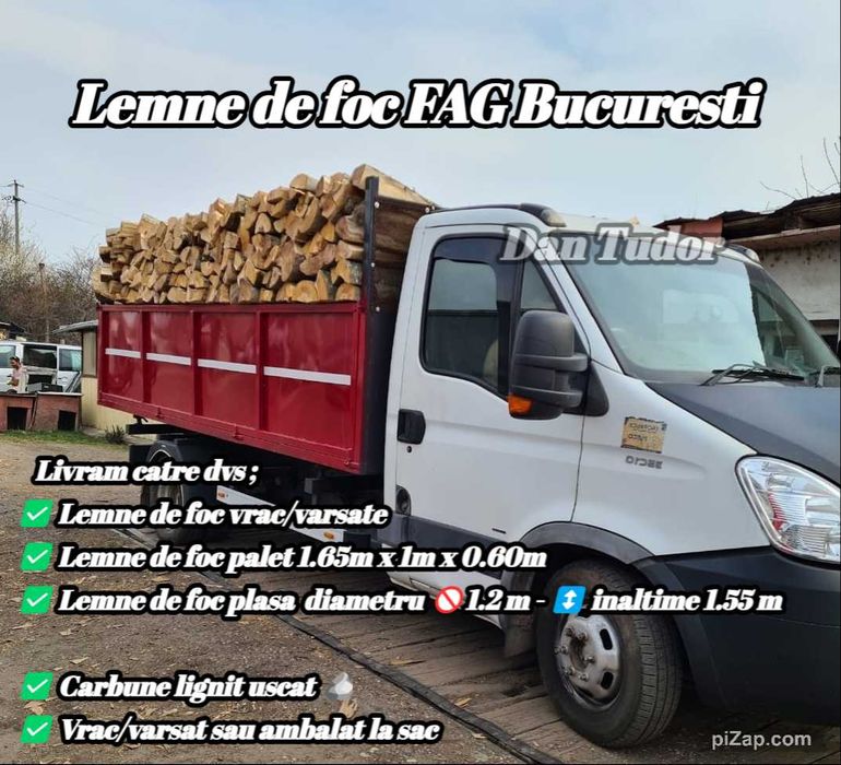 Lemne de foc carpen si fag - Depozit - Carbuni lignit -