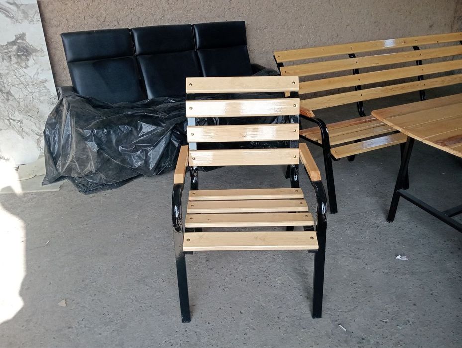 Дачник стол стуллар козсиз 10 кишилик 2 метр узунлиги бакувват