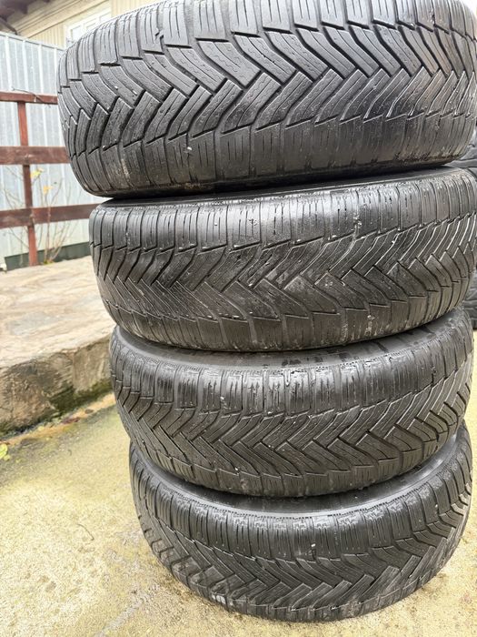 Cauciucuri iarna + jante 5x112, 195/65/15,Michelin alpin 6, stare buna