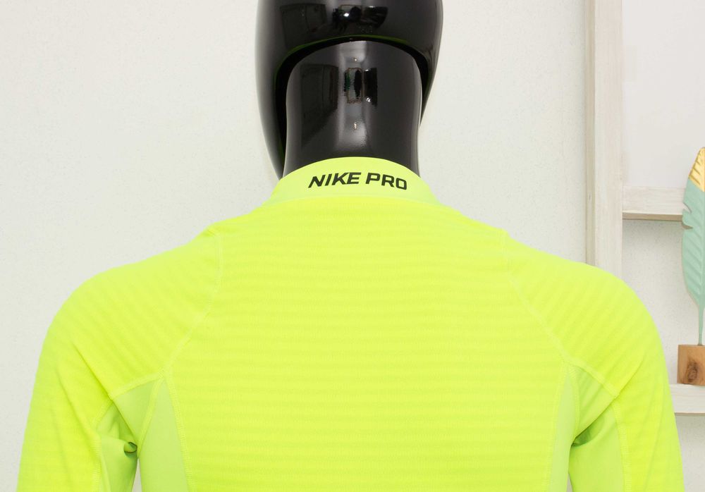 Nike Pro Warm Compression мъжка спортна блуза електриково зелено S