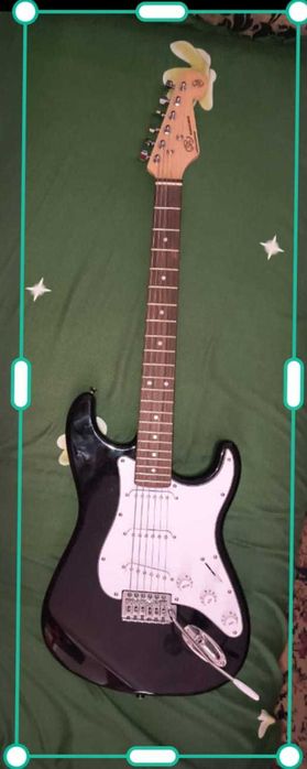 SET chitara electrica Stratocaster negru SE1-SK