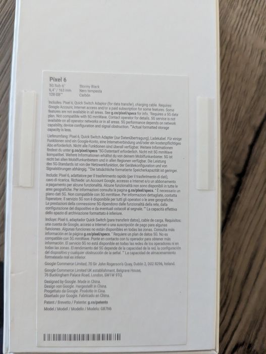 Google Pixel 6, 128GB