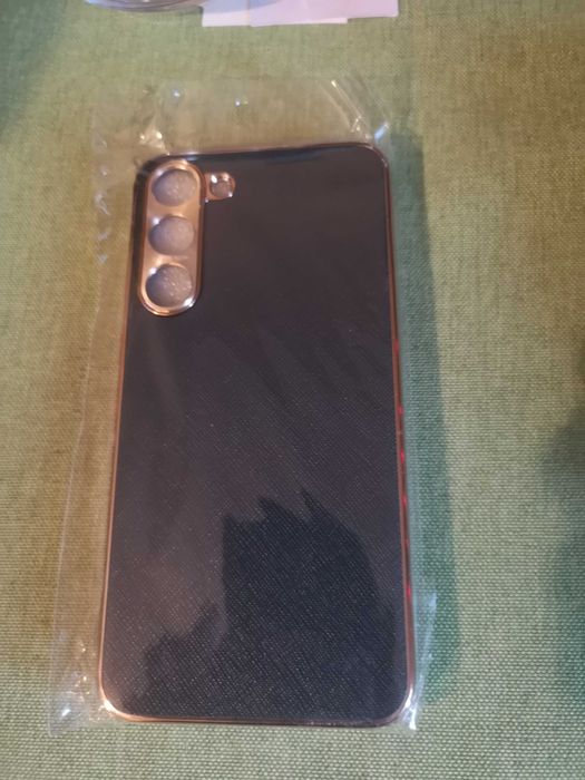 Samsung s23 plus leather case кожен калъф за телефон - син