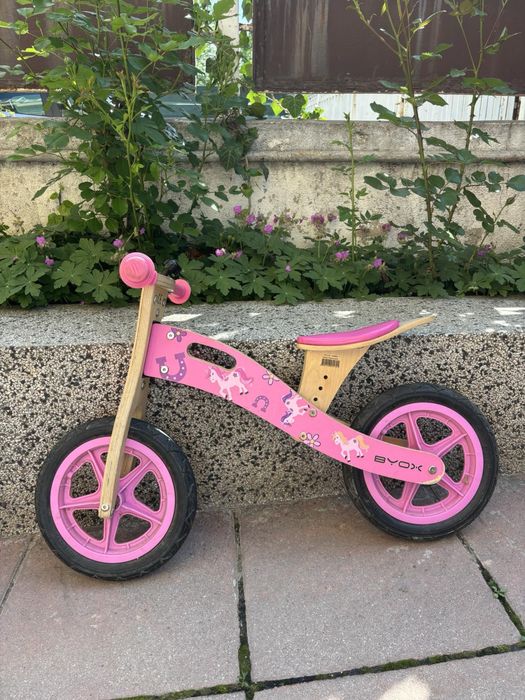 Детско баланс колело BYOX woody pink