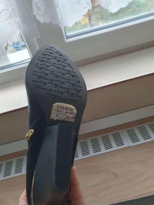 Botine noi din piele Marco Tozzi