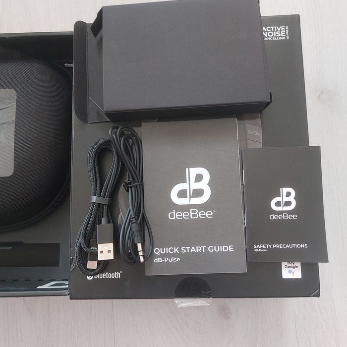 Премиум безжични слушалки deeBee dB-Pulse Black – Bluetooth 5.2 | Hybrid ANC | 40ч. Батерия