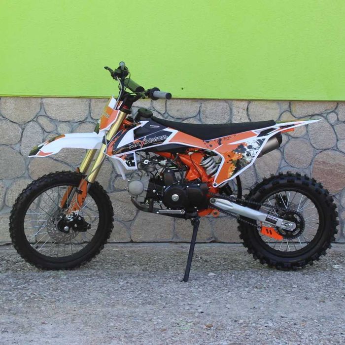 Бензинов Кросов мотор 125 кубика MaxMotors - Оранжев