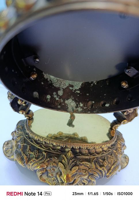 Винтидж масивно  бароково бронзово огледало