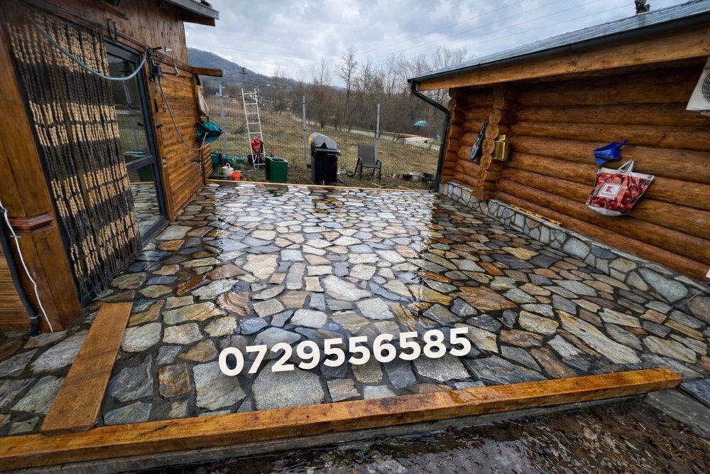 Piatra naturala de munte si montaj