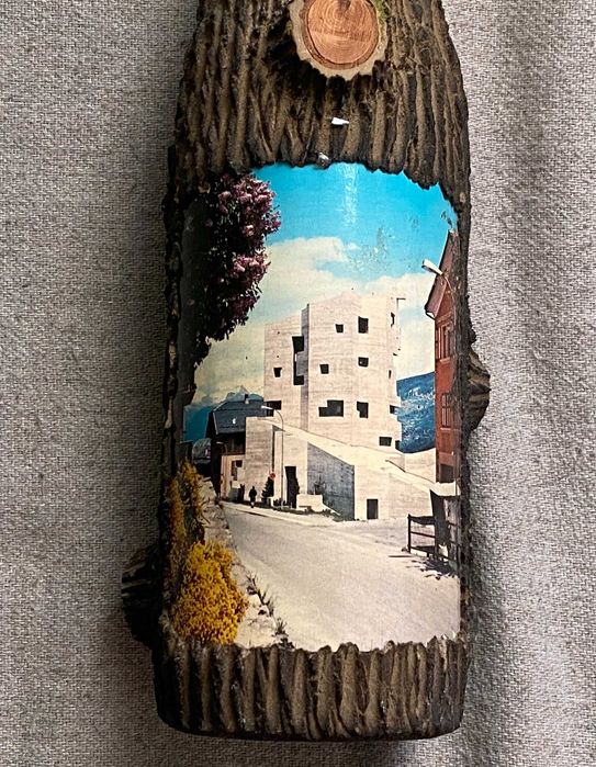 Sticla imbracata in lemn cu dop - colectie