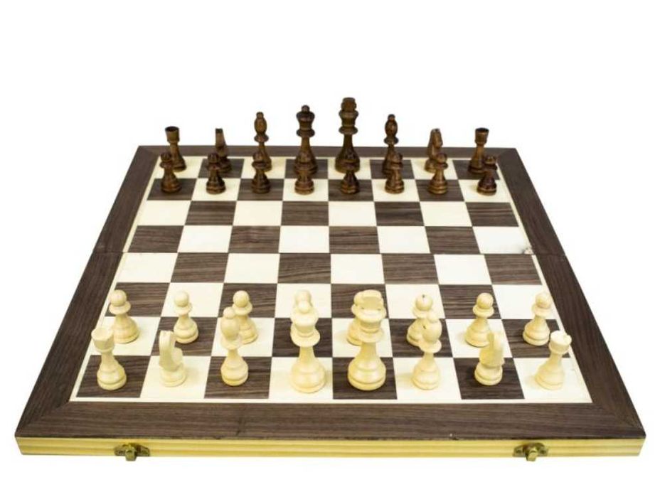 Шах, дама и табла 3 в 1 MAXIMA, Фурнир с интарзия, 49.5х49 см