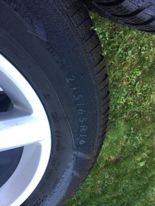 4бр. оригинални джанти VW 16" 5x112 + зимни гуми Dunlop 215/65/16