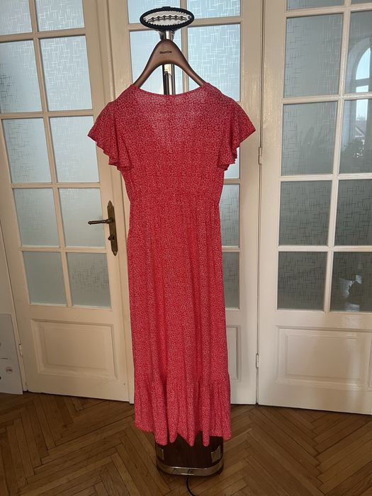 Rochie lunga slb cu rosu marimea 38 (M)