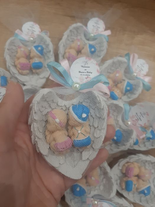 Подаръчета за гости, погача,кръщене, рожден ден или др. бебе с крила