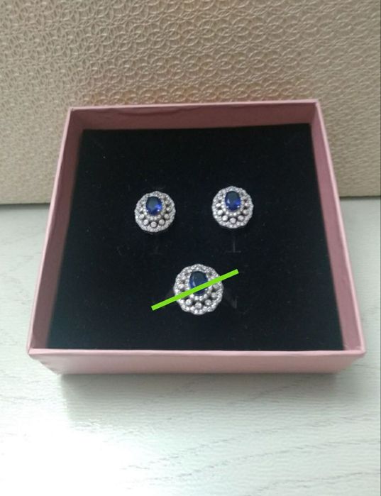 Серьги Серебро с Сапфиром