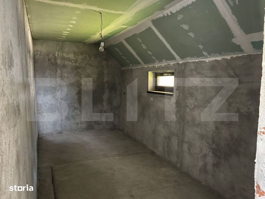 Casa P+M, semifinisata, 150 mp, 595 mp teren, Cart. Popoveni