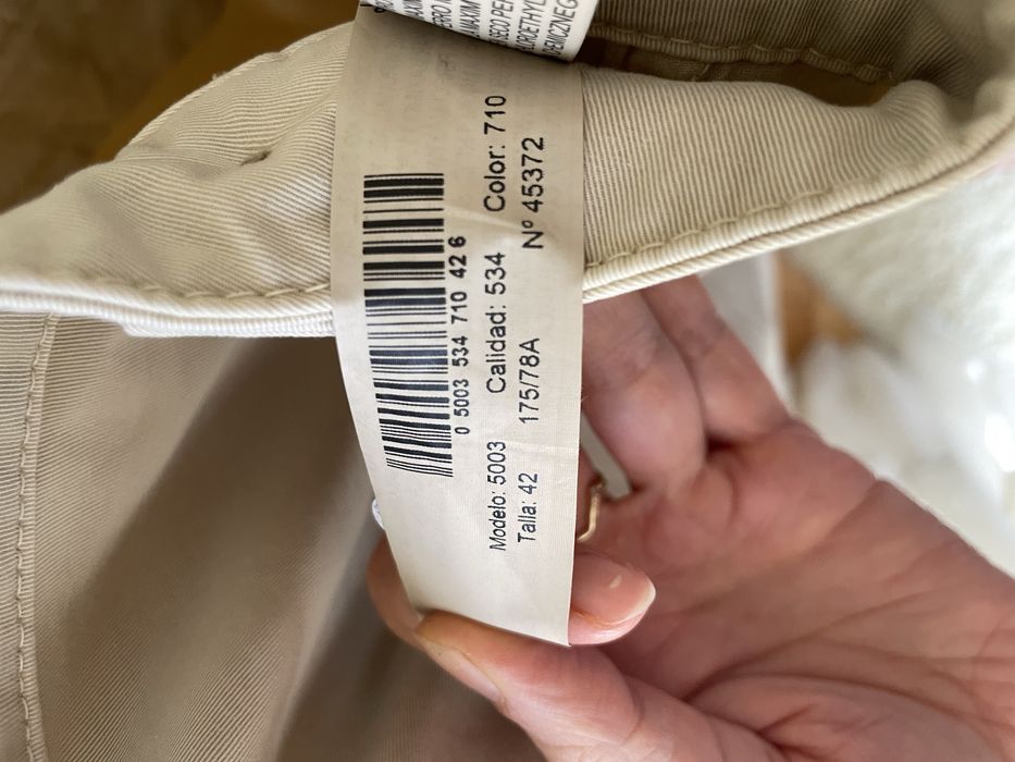 Pantaloni Massimo Dutti, bumbac, bej