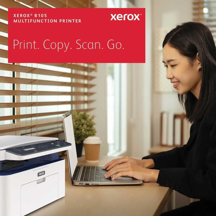Безжичен многофункционален принтер Xerox B105, лазерен монохромен
