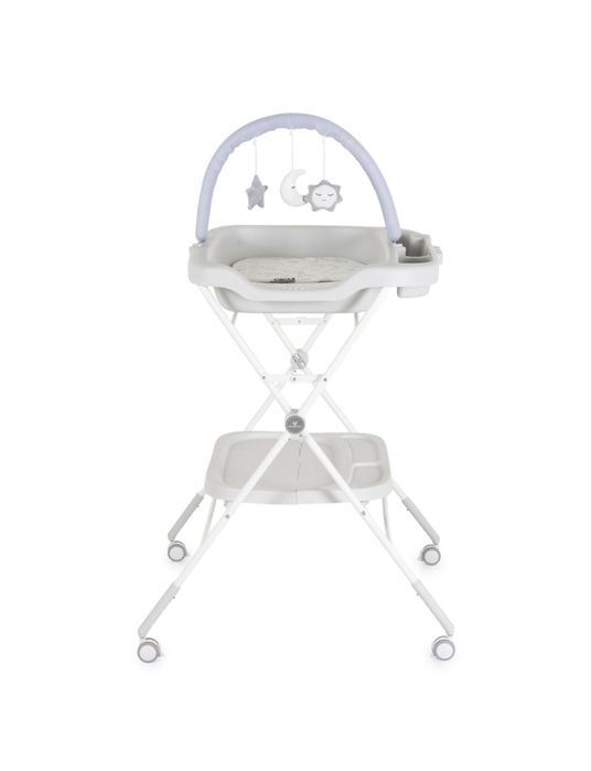 Masa de infasat multifunctionala Cangaroo Croco, pliabila, ajustabila pe inaltime, roti cu frana, Gri