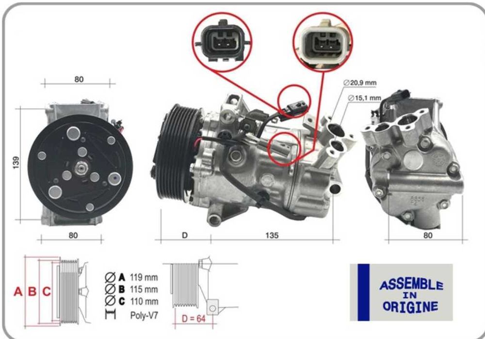 Compresor AC Clio V / Captur II - GUA