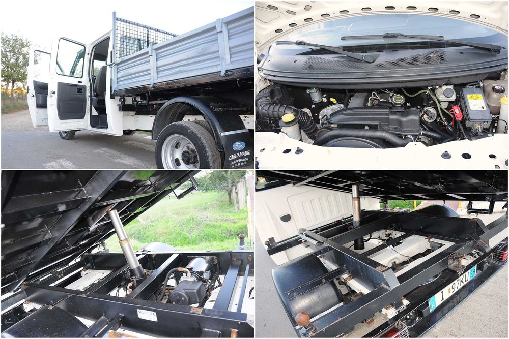 FORD Transit Basculabil Cabină Dubla Doka 6 locuri 2005 2.4TDi bena 3x2 m cat. B, import Italia