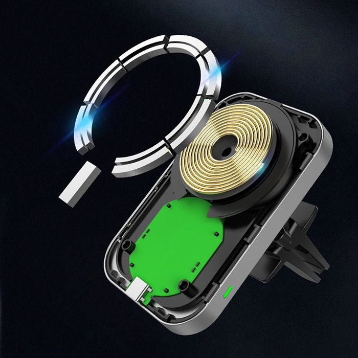 Безжично зарядноTech-Protect CW19 Magnetic Magsafe със стойка за кола