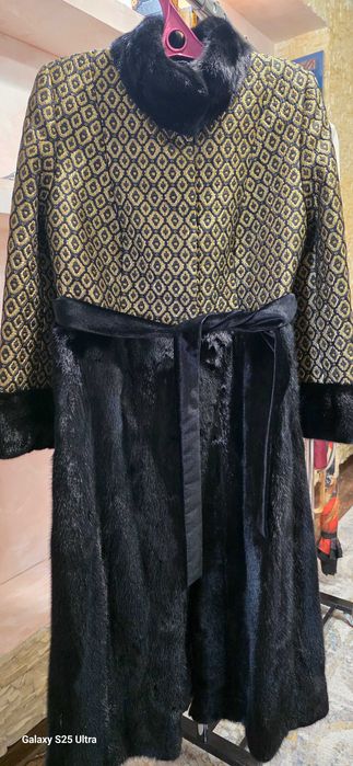 Норковая шуба с шапкой