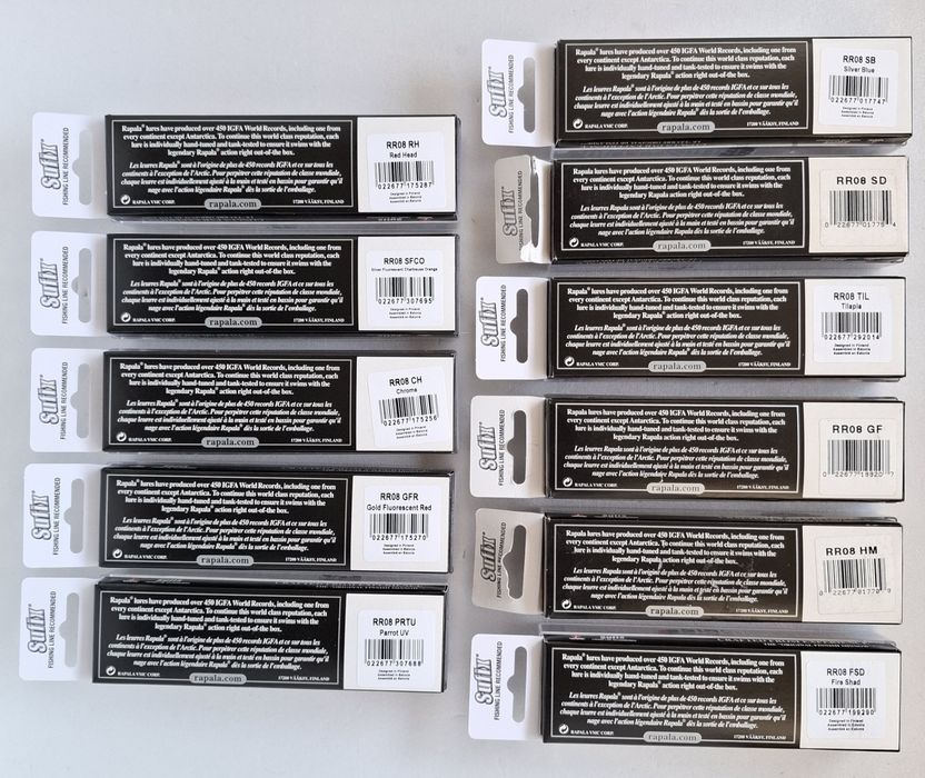 Воблери Rapala-TD9,RR8,SRRS7,LCM