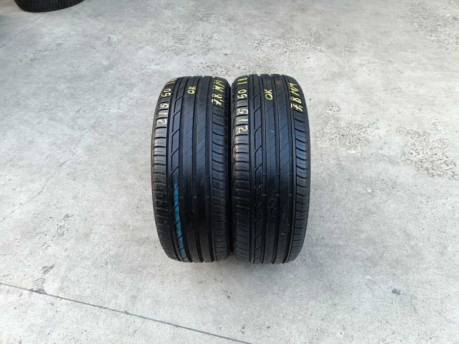 Doua anvelope vara 215 50 18 bridgestone turanza T001 profil de 7,8 mm