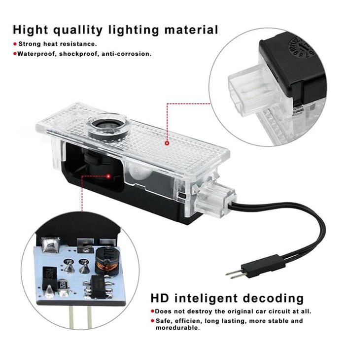 LED плафони за врати с лого за BMW 1 3 5 6 7 Series Fit X1 X3 X5 X6