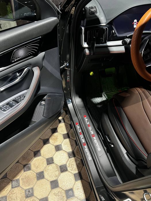 Накладки на пороги из искусственной кожи  BYD Song Plus/Champion