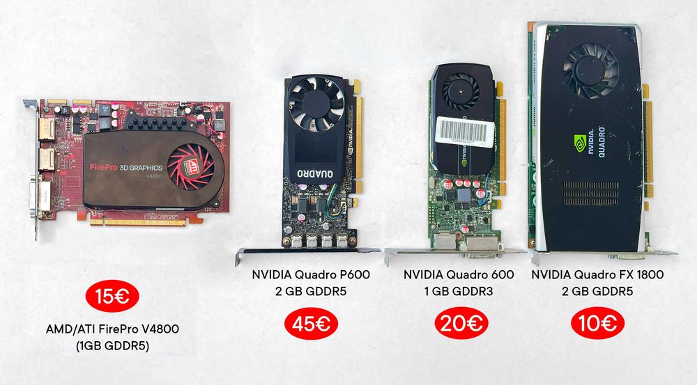 NVIDIA Quadro P600+NVIDIA Quadro 600+AMD/ATI FirePro V4800+NVIDIA Quadro FX 1800 Звукова карта Creative Sound Blaster Live  ASUS EN7300GT