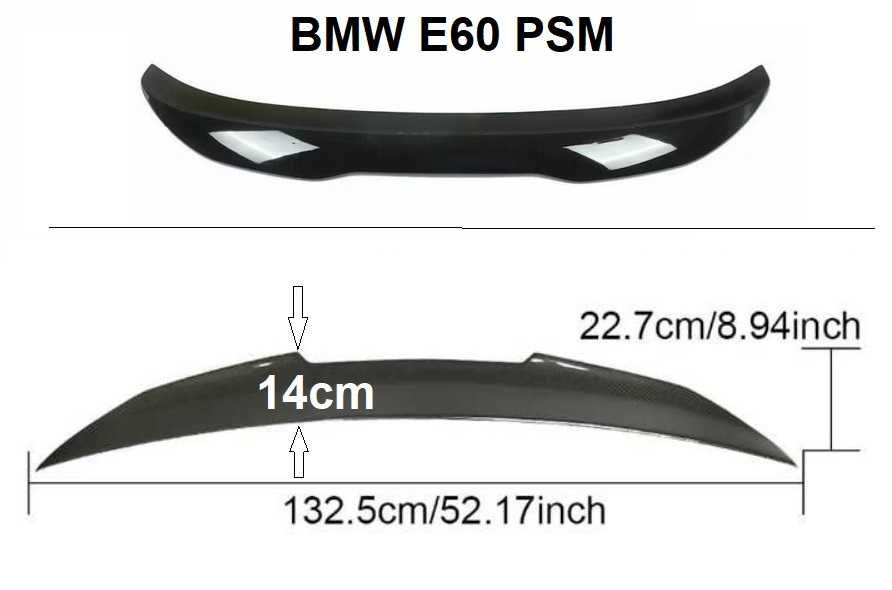 Спойлер за Bmw e60 PSM, Лип за багажник заден Капак,  бмв E60 Spoiler
