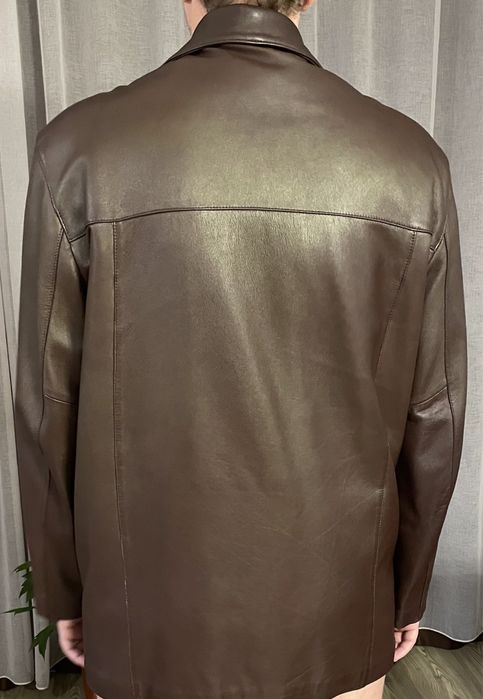 Sacou/geaca piele naturala maro XL