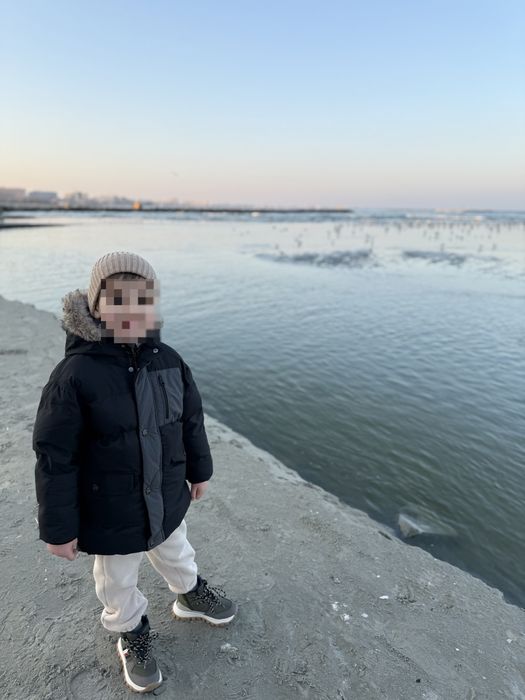 Geacă parka neagră Next Premium Waterproof,marimea 110 cm