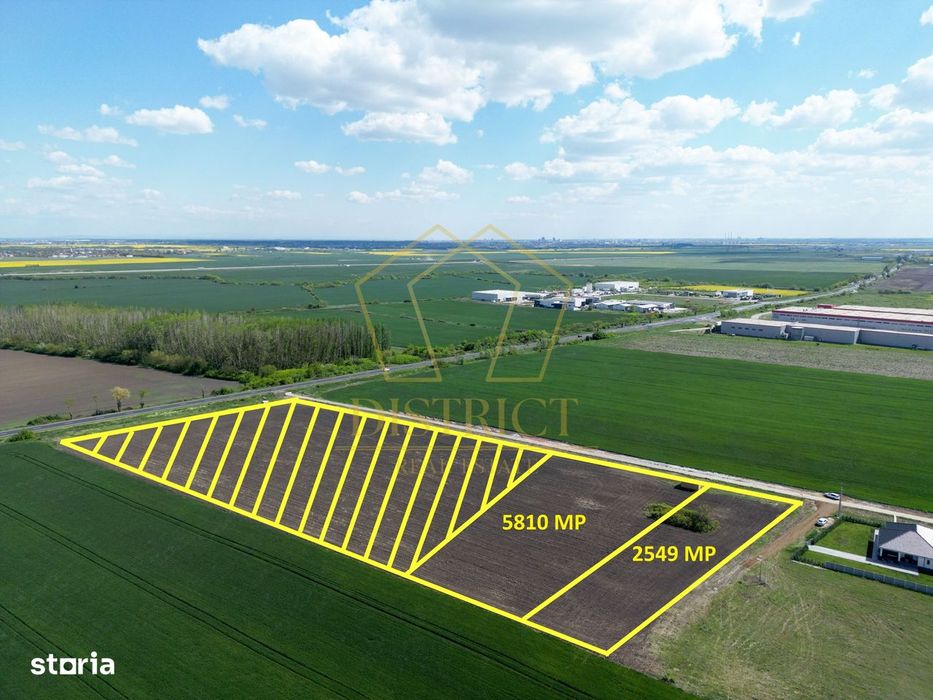 COM 0% Teren industrial pentru hale, servicii | DN69 Sanandrei