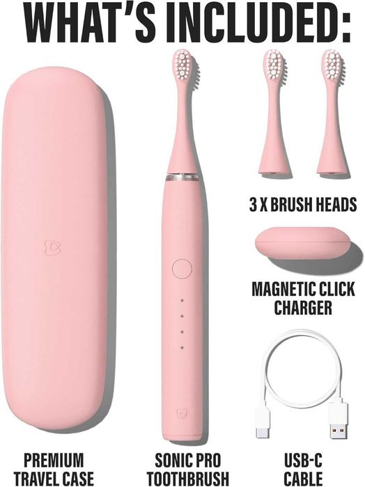 Електрическа четка за зъби Blush Pink Sonic Pro, розова