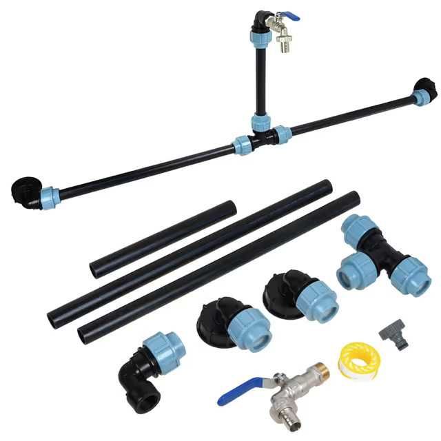 Kit NOU cuplare 2 rezervoare IBC side by side + Robinet supraînălțat
