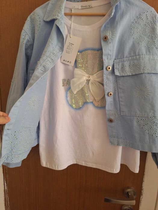 Връхно яке и дамска блуза!