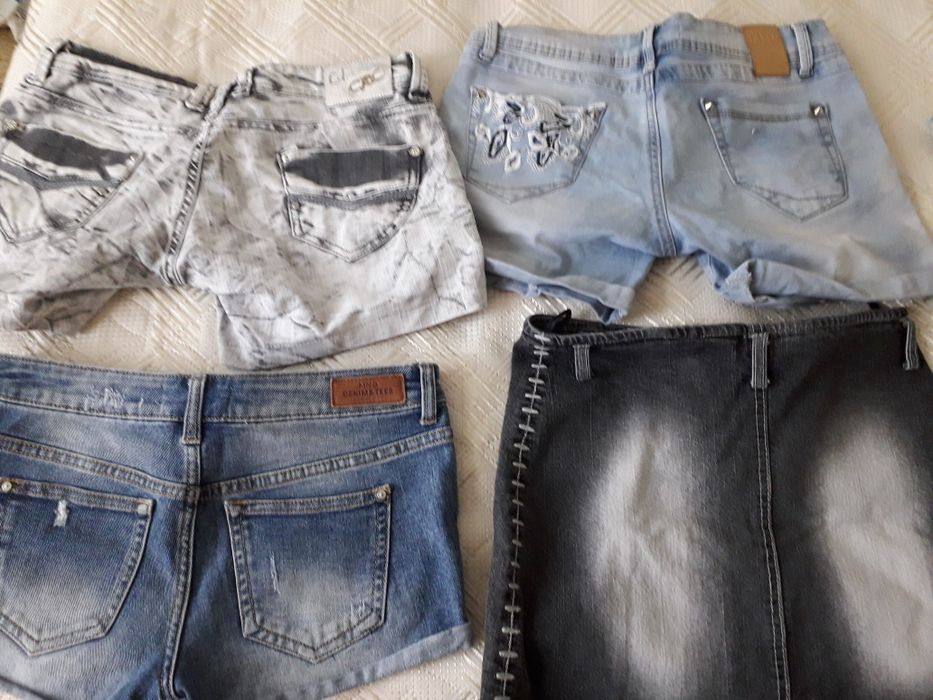 Дънкови къси гащи за момиче р. S