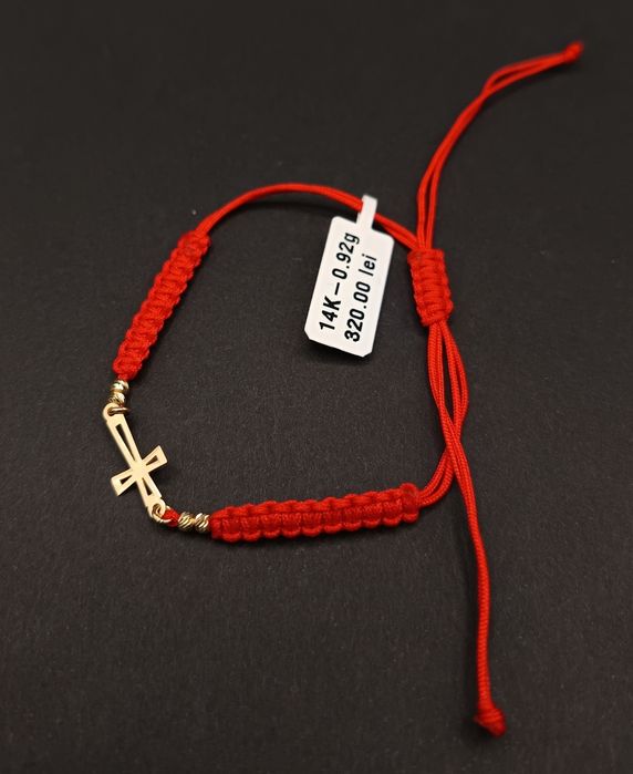 Brățară șnur reglabil  Aur 14 K/ 585 0,79 gr