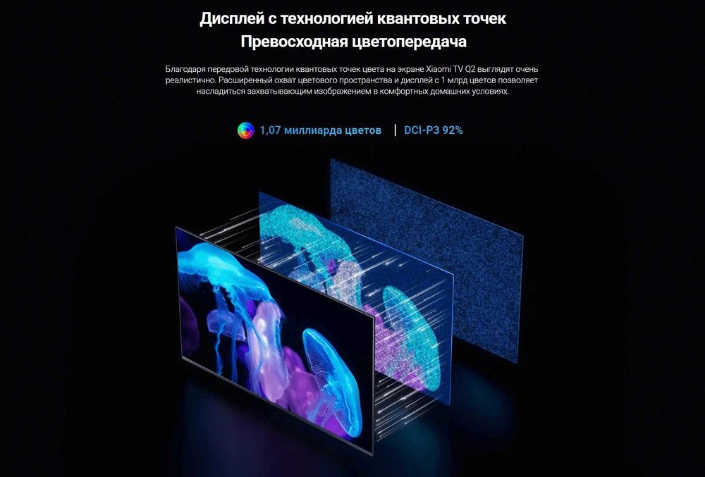Телевизор Xiaomi 55 / 65 Q2  2023 QLED, LED Global