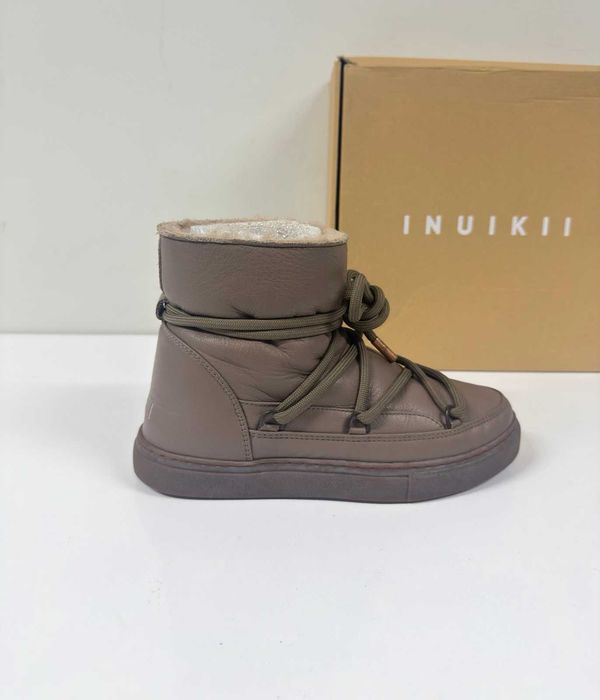 Дамски апрески INUIKII Classic Full Leather (Таупе/Кафяви) - Размер 38 (24 см стелка)