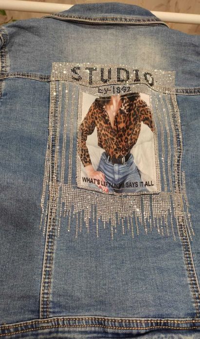 Джинсовая куртка на рост 156см