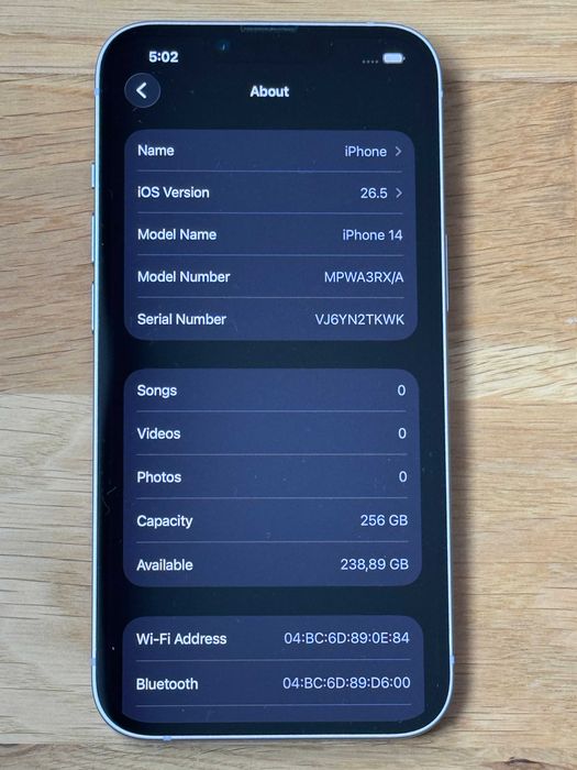 КАТО НОВ - iPhone 14, 256GB, Purple