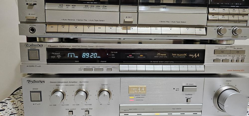 Linie/Amplificator Technics, Casetofon Technics/ culoare Silver Tuner